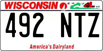 WI license plate 492NTZ