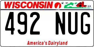 WI license plate 492NUG