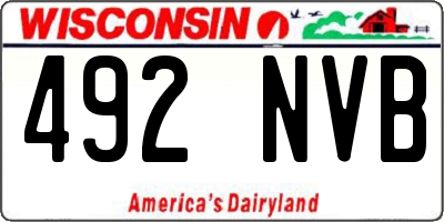 WI license plate 492NVB
