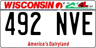 WI license plate 492NVE