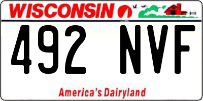 WI license plate 492NVF