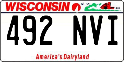 WI license plate 492NVI