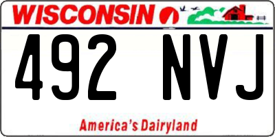 WI license plate 492NVJ