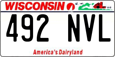 WI license plate 492NVL