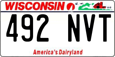 WI license plate 492NVT