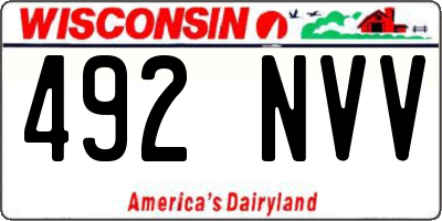WI license plate 492NVV