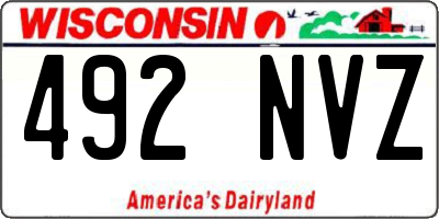 WI license plate 492NVZ