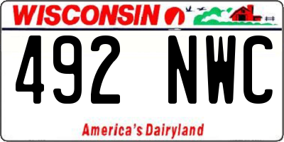 WI license plate 492NWC