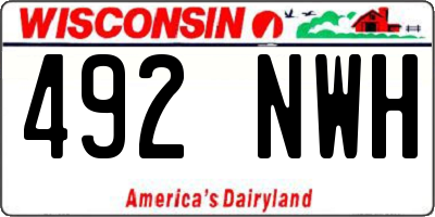 WI license plate 492NWH