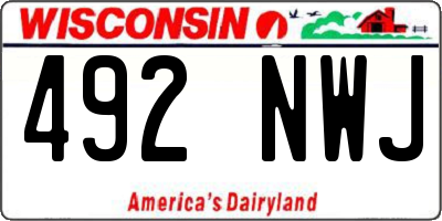 WI license plate 492NWJ