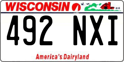 WI license plate 492NXI