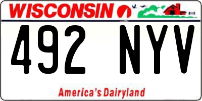 WI license plate 492NYV