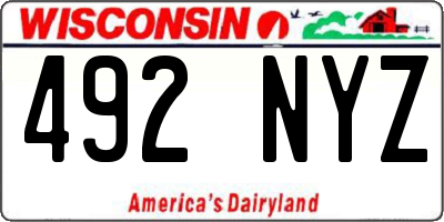 WI license plate 492NYZ