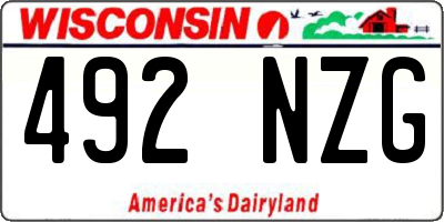 WI license plate 492NZG