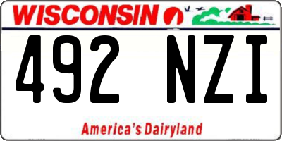 WI license plate 492NZI