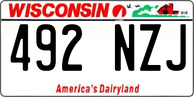 WI license plate 492NZJ
