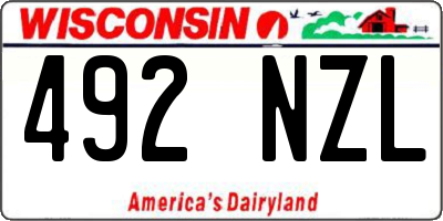 WI license plate 492NZL