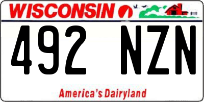 WI license plate 492NZN