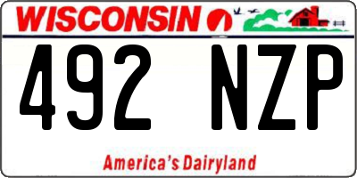 WI license plate 492NZP