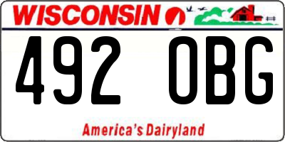 WI license plate 492OBG