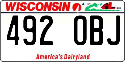 WI license plate 492OBJ