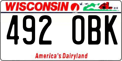 WI license plate 492OBK