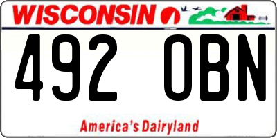 WI license plate 492OBN