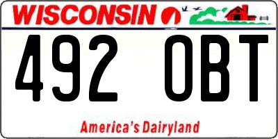 WI license plate 492OBT
