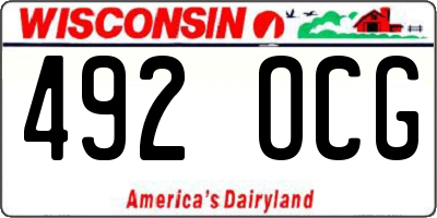 WI license plate 492OCG