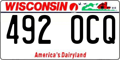 WI license plate 492OCQ