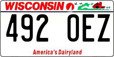 WI license plate 492OEZ