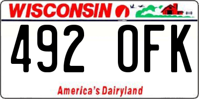 WI license plate 492OFK