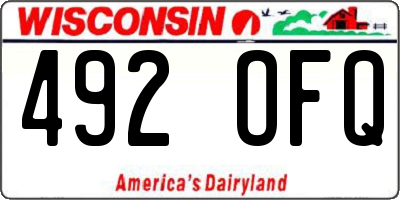 WI license plate 492OFQ