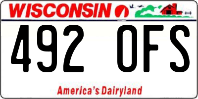 WI license plate 492OFS