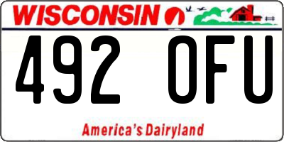 WI license plate 492OFU