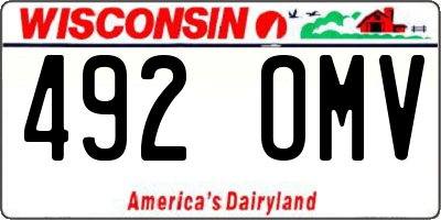 WI license plate 492OMV