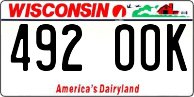 WI license plate 492OOK