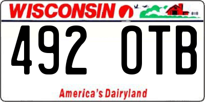 WI license plate 492OTB