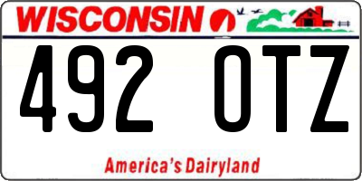 WI license plate 492OTZ