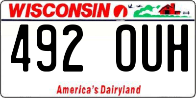 WI license plate 492OUH