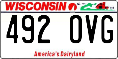 WI license plate 492OVG