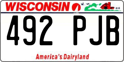 WI license plate 492PJB