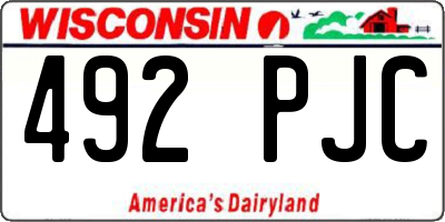 WI license plate 492PJC