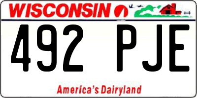 WI license plate 492PJE