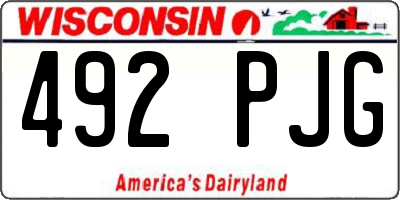 WI license plate 492PJG