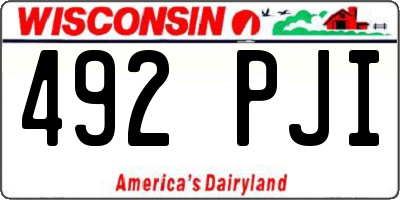 WI license plate 492PJI