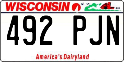 WI license plate 492PJN