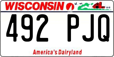 WI license plate 492PJQ