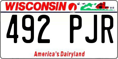WI license plate 492PJR