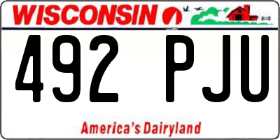 WI license plate 492PJU